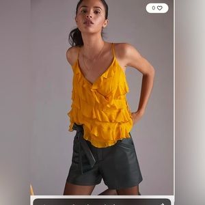 NWT Anthropologie ruffled V-neck cami